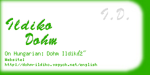 ildiko dohm business card